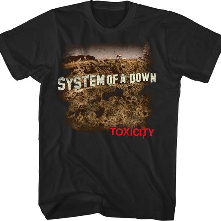 2Bhip System of A Down Toxicity Adult Black Short Sleeve T Shirt Nu Metal Graphic Tees S чёрный