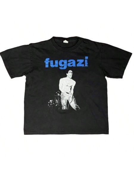 Винтажная футболка панк-группы Fugazi L с длинным или коротким рукавом S