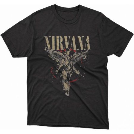 Серая футболка Nirvana™ Ангел в утробе Splatter - от Nirvana™ Splatter (США, Альфа S