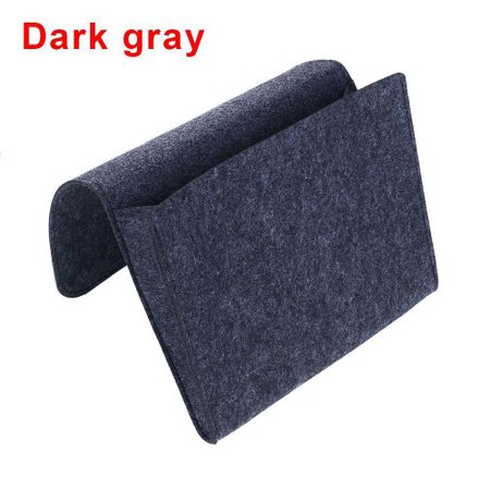 Organizer Sundries Pouch Remote Control Holder Storage Bedside Pocket Felt Hanging Bag темно-серого