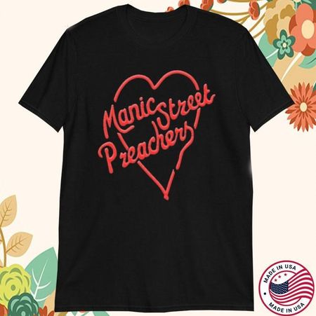 Manic Street Preachers Stay Beautiful Heart T-Shirt Mens Womens Tees Top, S-4XL 3XL
