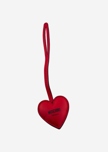 Брелоки Moschino Брелок-сердце из натуральной кожи MOSCHINO
