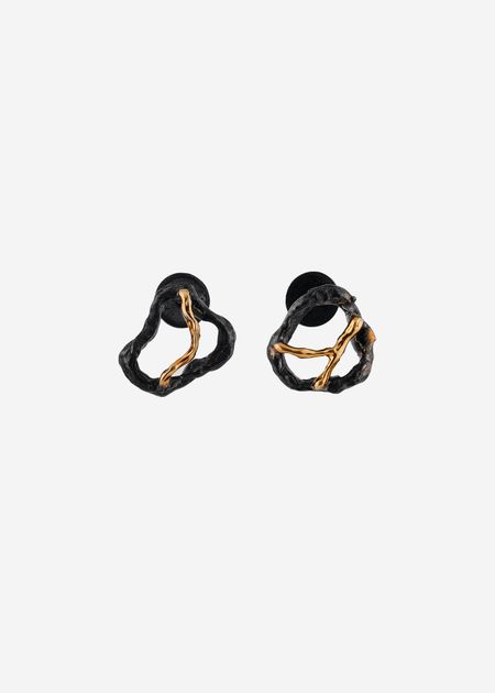 Серьги средней длины Kintsugi Jewelry Серьги из серебра Kintsugi Lines