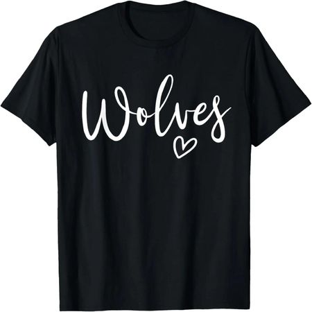Wolves High School Mascot Sports Team Women s Wolves T-Shirt S чёрный