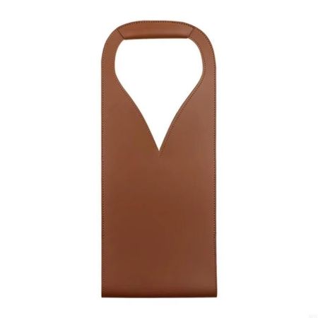 Waterproof Wine Tote Sturdy Handle Champagne Carrier Reusable Leather Wine Carrier  Wine Tasting коричневый