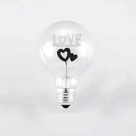 Sunflower Flame Light Bulb Rose Creative Night Lamp Small Art Light Bulb  Party Style 3