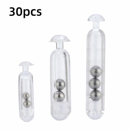 3 Sizes Fishing Lure Insert Tube with Metal Ball Lure Insert Portable Fishing Rattles  Baits Making белый