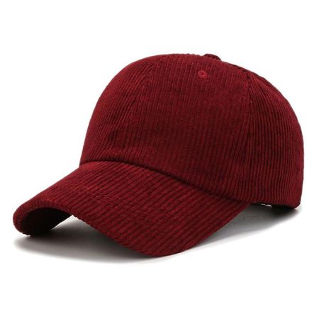 Spring Autumn Women Men Outdoor Sun Hat Baseball Hat Adjustable Corduroy Baseball Cap вино красного