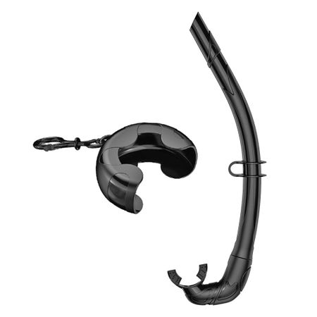Soft Silicone Diving Snorkel Portable Foldable Easy-Breath Wet Scuba With Storage Case for Freediving Spearfishing Swimming чёрный