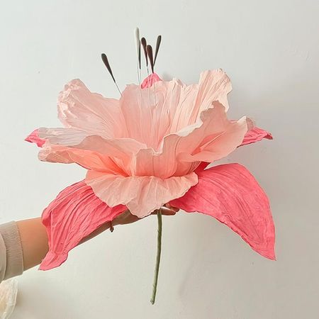 Marriage giant hanging lily of the valley paper flowers artificial wedding road leads ornaments home party decor window layout розовый