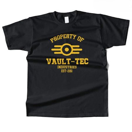 26 summer Unisexs Vault Tec Pattern Tshirt for both Unisex and Women street casual style trendy and fashionable Tshirt S