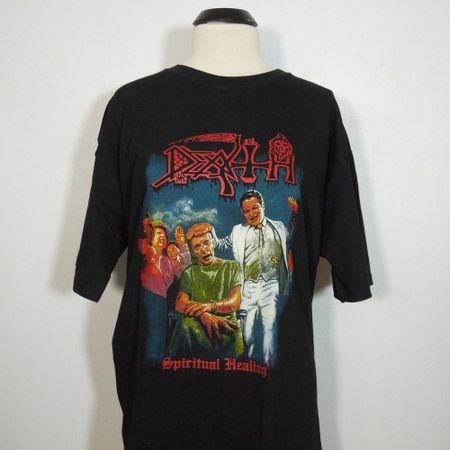 DEATH Spiritual Healing XL T-Shirt Black Mens Band Logo Unisex T-Shirt L
