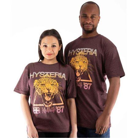 Def Leppard Hysteria World Tour T-Shirt Brown New Unisex T-Shirt M