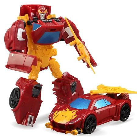 13CM Plastic Transformation Robot Cars Model Toys Kid Classic Robot Car Toys Action & Toy Figures Plastic Education Toys