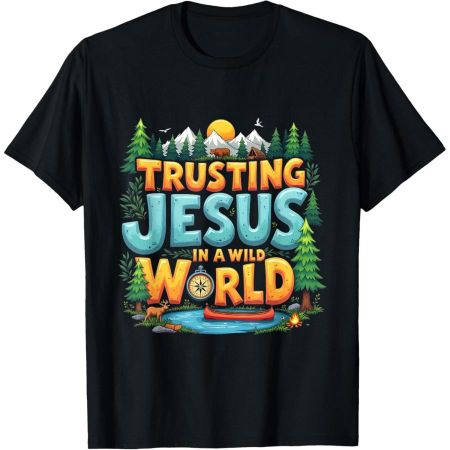 True North VBS 2025 Доверяя Иисусу Лагерь Христианская Летняя Футболка S чёрный
