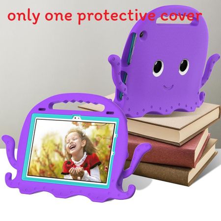 Защитный чехол для Kindle Fire Hd10 2021 для детей с противоударными и противоскользящими свойствами фиолетовый