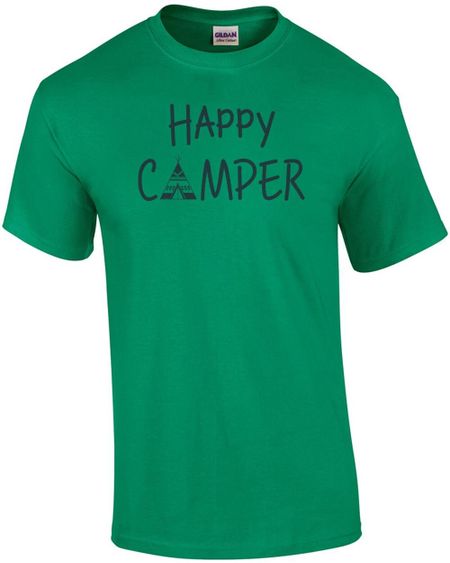 Happy Camper teepee - Happy Camper T-Shirt XL