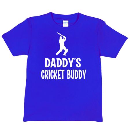 Daddy s Cricket Buddy Funny T-shirt Boys Present Birthday Tee Gift 4XL