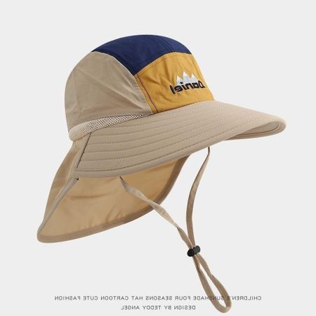 Wide Brim Jungle Hiking Cap Neck Cover Sun Protected Cap New Fishing Bucket Hat  Outdoor Use хаки