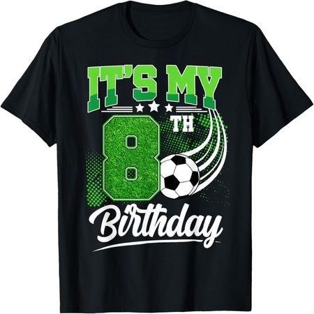 It s My 8th Birthday Boy Soccer Ball 8 Year Old Birthday T-Shirt S разноцветный
