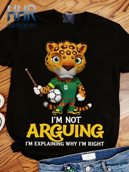 Funny I Am Not Arguing Jaguar T Shirt Explaining Why I M Right Quote Graphic Tee High Quality Printed T Shirt Summer Unisex Casual Top S чёрный