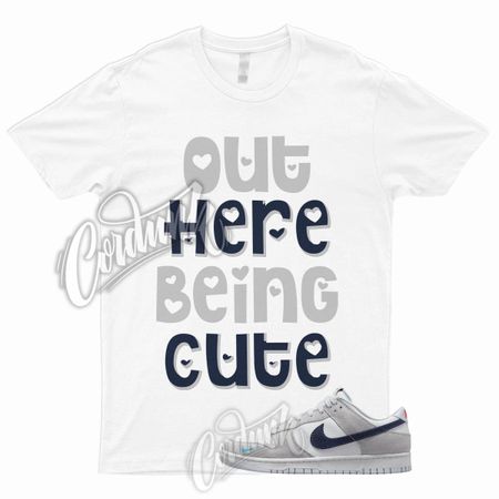 МИНЛАЯ Футболка к Dunk Low White Grey Navy Aqua Red Mini Georgetown 3 S