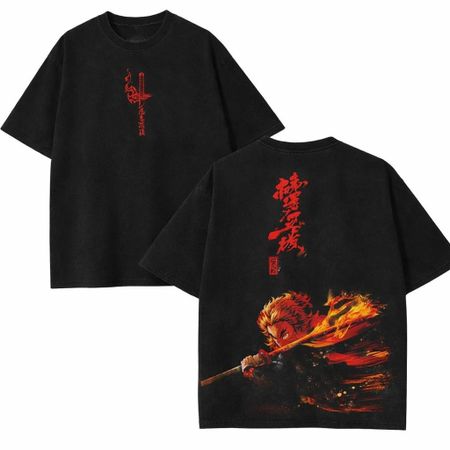 Anime Vintage Washed Tee, Anime T-T-Shirt, Gift for Anime Fans Anime, Demon Slayer M