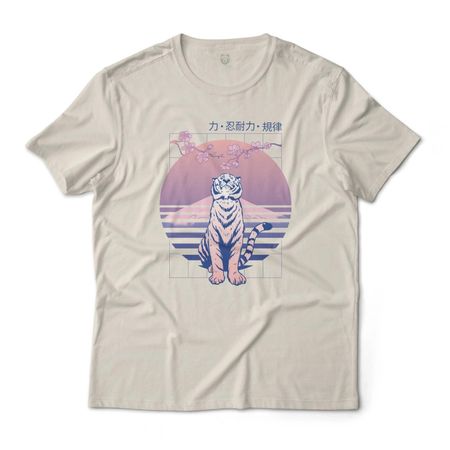 Japanese Zen Vaporwave Tiger Aesthetic Graphic T-T-Shirt Unisex Lightweight Cotton 3XL