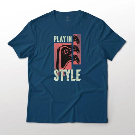 Play In Style Gamer Video Game Controller Graphic T-T-Shirt Unisex 100% Cotton Tee S