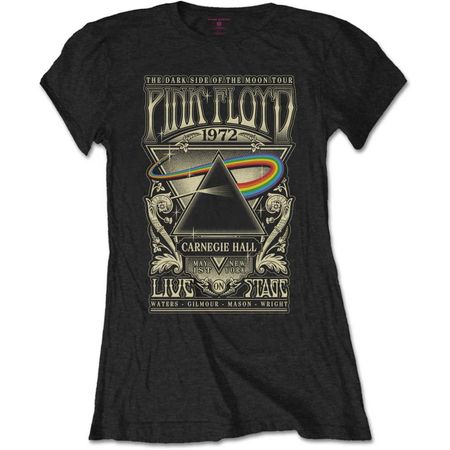 Женская футболка приталенного кроя Pink Floyd: Официальный НОВЫЙ плакат Карнеги-холла 3XL