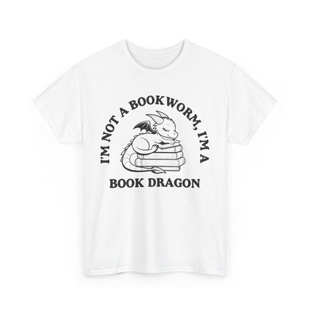 Футболка «Книга» | Футболка «Книговерт» | я не книжный червь, я книжный дракон S
