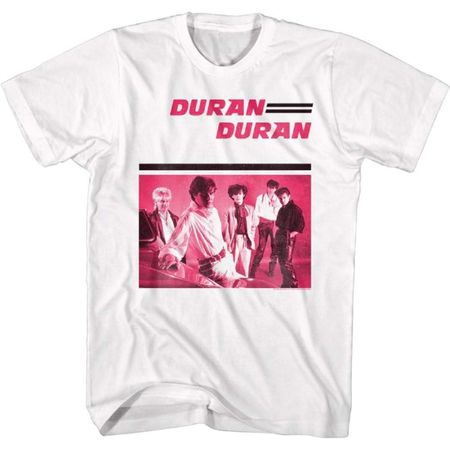 Американская классика Duran Duran 80-е Музыкальная группа Изображение Взрослая футболка с коротким рукавом Графическая футболка S белый