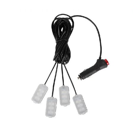 1 Комплект Автомобильная Светодиодная Подсветка для Ног с USB-прикуривателем Декоративные Огни для Салона Автомобиля Светодиодные Салонные Лампы Окружающего Освещения Blue
