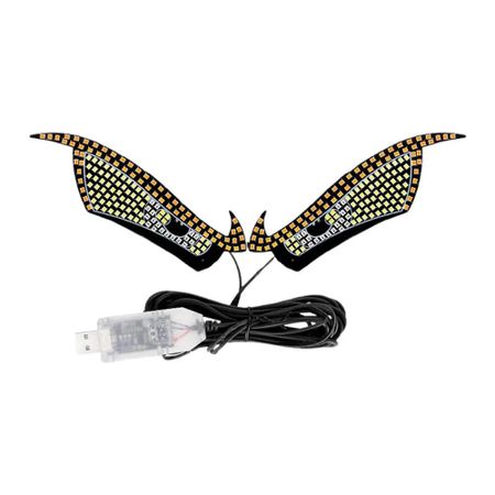 2025 New Ghost Car Decoration Light Green Magic Eye Story USB Light Mode Decoration Car Eye 11 Devil LED V8B1 style B