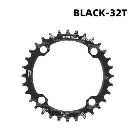 MEROCA 104BCD Round Narrow-Wide Ultralight MTB Chainring (32T/34T/36T/38T) - Bicycle Accessories 32T  Black
