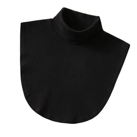 Elastic Fake Collar High Neck Knitted High Neck Collar Versatile Turtleneck Collar Black