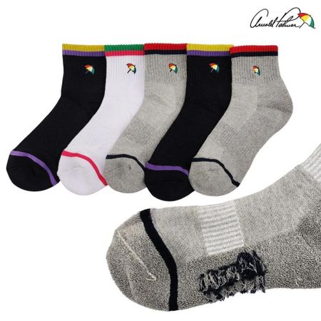 Arnold Palmer Women s Thick Pile Footed Ankle Socks Sports & Hiking 5-Pair Set Mixed 5-pair set