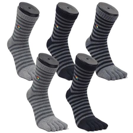 Arnold Palmer 5 Pairs Double Cushion Men s Toe Socks Ringle Mid-Length BA005 Random Colors [Even] BA005_Mid-length 5 Pairs