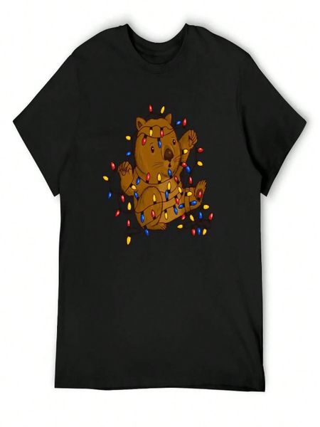 Christmas Wombats T-Shirt Hippie Clothes Cute Clothes Blacks T-Shirts Man T Shirt unisex S разноцветный