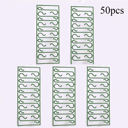 Plastic Xmas Decoration Christmas Tree Storage Holder Hooks Christmas Ornaments Hanging Hook 50pcs
