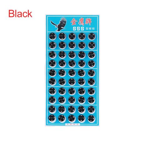 50 Pairs/set Clothes Shirts Stainless Steel Stud Press Button Snap Buttons Fasteners  Metal чёрный