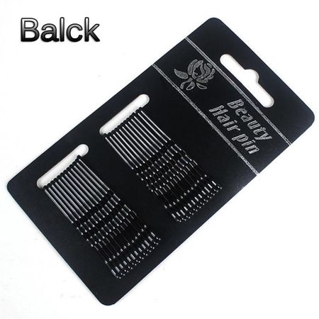 1Set(24PCS) Women Metal Wave Bobby Pin Hairpin Barrette Hair Styling Clip чёрный