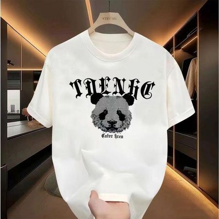 Pure Cotton Mens Pure Cotton Printed Shortsleeved Tshirt S