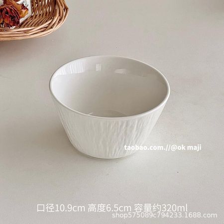 Premium Plate Vegetable Plate Household Pasta Straw Hat Plate Soup Plate Ceramic White Vegetable Plate Dinner Plate