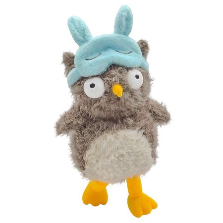 Blindfold owl plush doll fashion fun companion doll cute home shop window 21cm