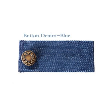 2PCS Jeans Garment Accessories Trousers Skirts Button Waist Band Pant Extender Belt Hooks Button Denim-Blue