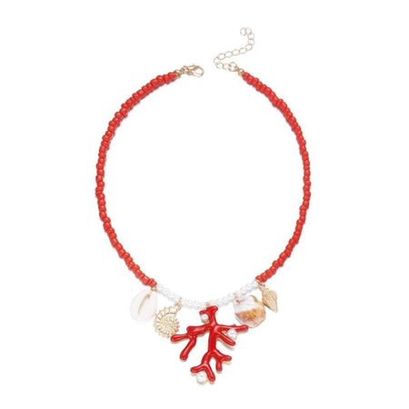 Sun Shell Necklace Starfish Pendant Choker Fashion Beads Necklaces  Women s Jewelry Style B