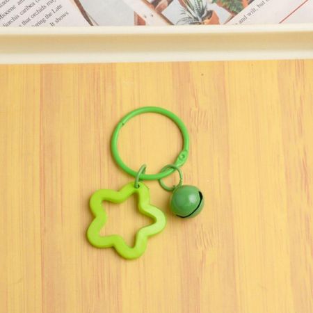 Colorful Resin Five-pointed Star Bell Pendant Elegant Macarone Bag Keyring  Earphone Pendant зелёный