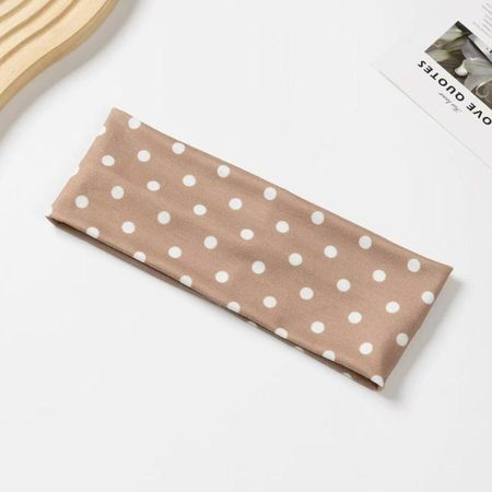 Korean Ins Wide Hairbands for Women Retro Boho Breeze with Stretch Dots for Daily Wear A1