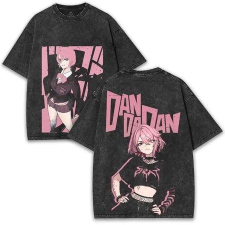 benber vintage style Anime Graphic Print  Vintage Washed Men Women Fashion Cotton T Streetwear Oversized S